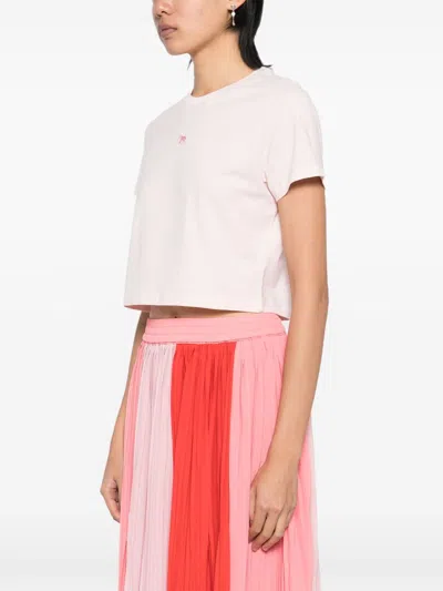 Maison Kitsuné T-shirt With Baby Fox Application In Pink