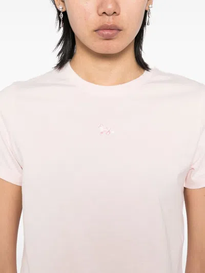 Maison Kitsuné T-shirt With Baby Fox Application In Pink