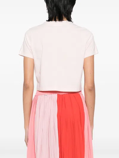 Maison Kitsuné T-shirt With Baby Fox Application In Pink