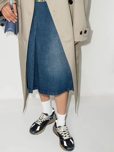 Golden Goose Running Dad Net And Nappa Upper Suede Star Shoes In Black