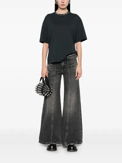GOLDEN GOOSE GOLDEN GOOSE CRYSTAL EMBELLISHED COTTON T SHIRT 