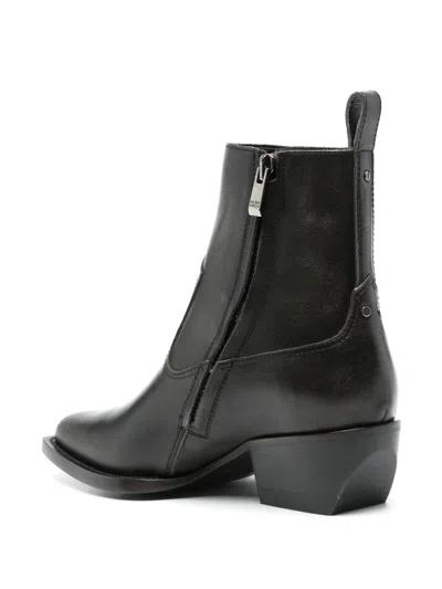 Golden Goose Debbie Leather Boots In Black
