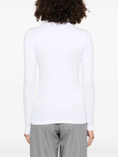 Fabiana Filippi Crewneck Cotton Knit Sweater In White