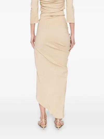 Cortana Mite Long Skirt In Beige