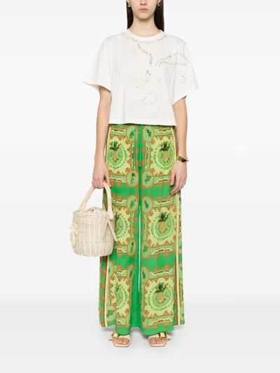 Shop Forte Forte Embroidered Cotton T Shirt In White