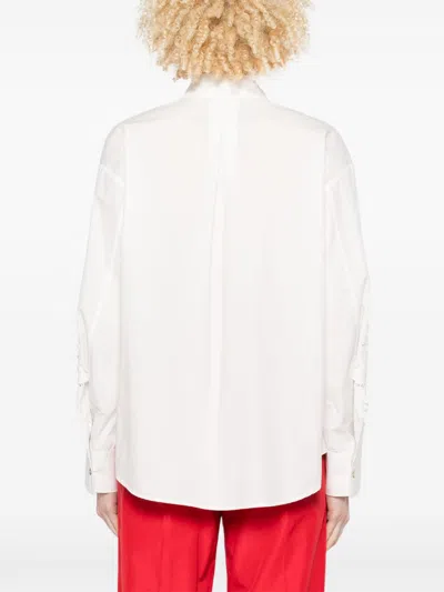 Forte Forte En Fleur Embroidered Poplin Shirt In White