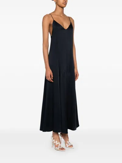 Forte Forte Midikleid Aus Satin In Blue