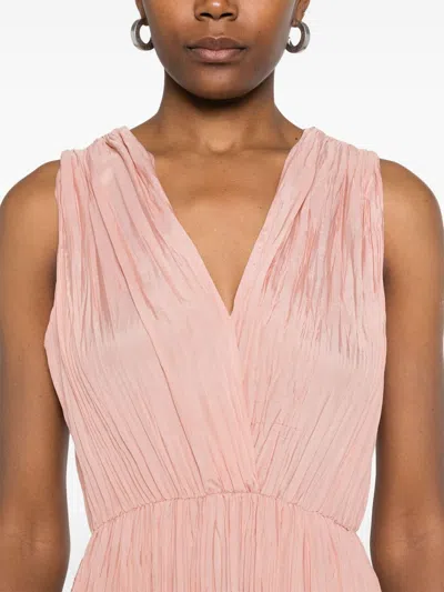 Forte Forte Pleated Long Dress In Powder