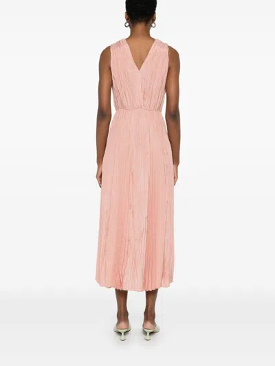 Forte Forte Pleated Long Dress In Powder