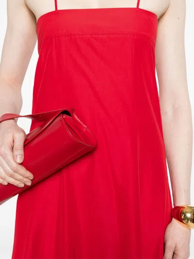 Shop Forte Forte Taffetas Long Dress In Red