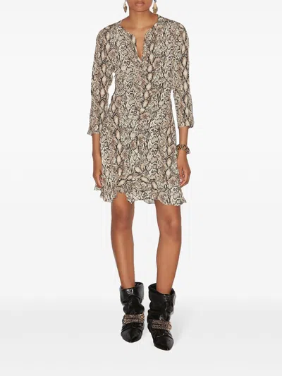 Isabel Marant Women Octavia Printed Mini Dress In Multi