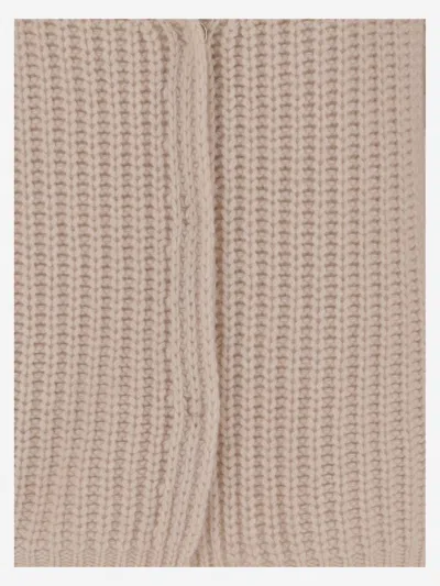 Bruno Manetti Long-sleeved Knitted Cardigan In Beige