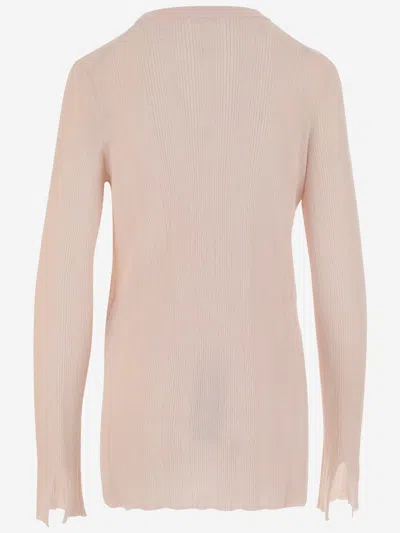 Jil Sander Wool Jersey In Pink