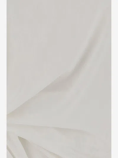 Jacquemus Le Haut Peplo White Top With Square Neck And Cut-out On The Side In Viscose Blend Woman In White
