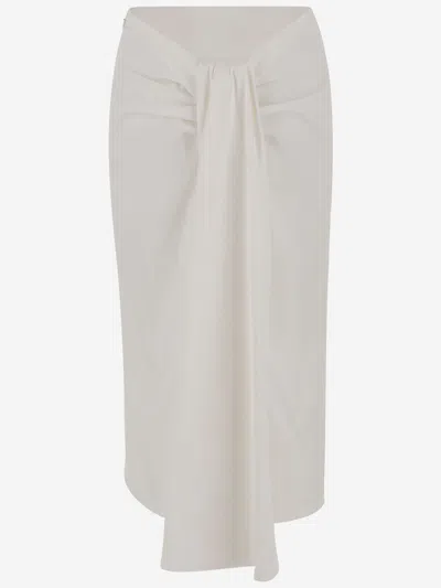 Shop Jacquemus Sablier Skirt In White