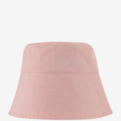 Patou Light Pink Logo-embroidered Bucket Hat In Pink