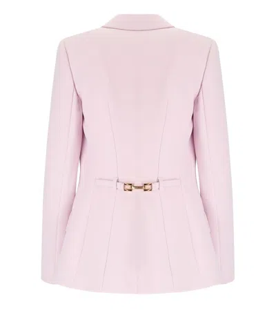 Elisabetta Franchi Quarzo Single Breasted Jacket In Pink