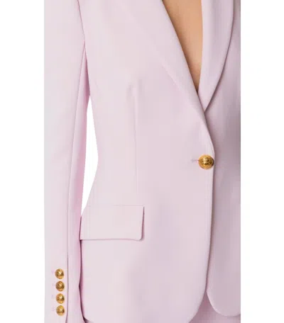 Elisabetta Franchi Quarzo Single Breasted Jacket In Pink