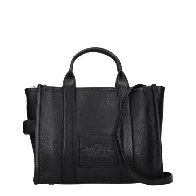 Marc Jacobs 'the Mini Tote Bag' Black Shoulder Bag With Logo