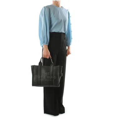 Marc Jacobs 'the Mini Tote Bag' Black Shoulder Bag With Logo