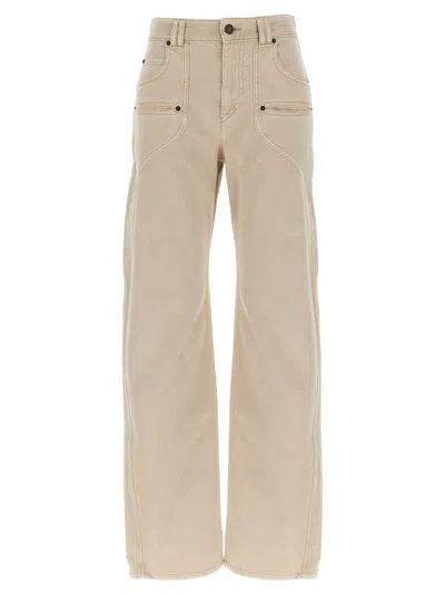 Isabel Marant 'betiane' Jeans Contrast Stitching Detail