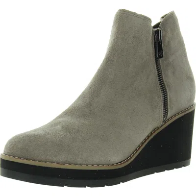 Easy Spirit Jayda Womens Suede Almond Toe Booties In Grey