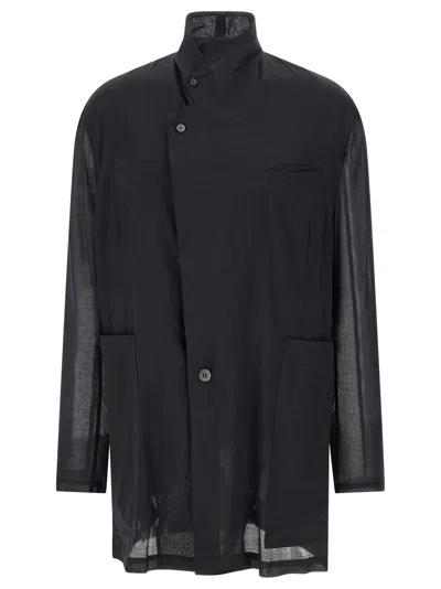 Magliano Sheer Fabric High Collar Front Pockets Jacket