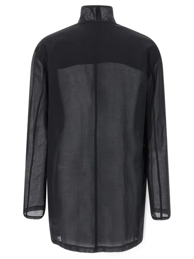 Magliano Sheer Fabric High Collar Front Pockets Jacket