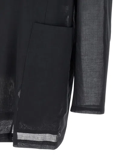 Magliano Sheer Fabric High Collar Front Pockets Jacket