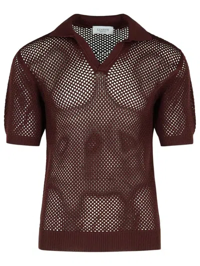 Laneus Brown Viscose Blend Sweater In Brown