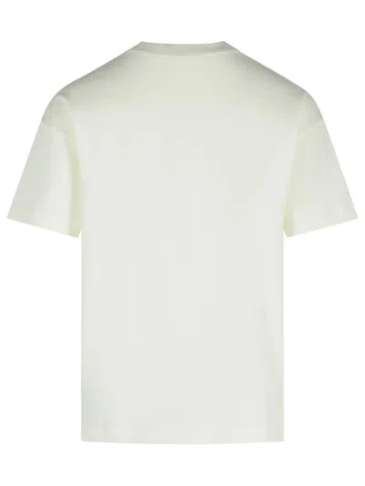 Palm Angels Bear In Mind White T-shirt With Bear Print And Logo Lettering On The Front In Cotton Man In White