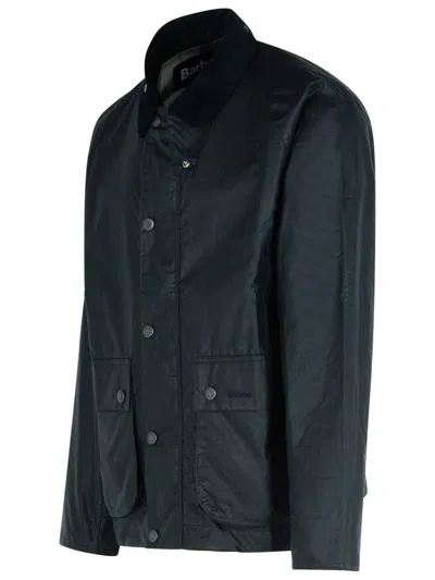 Barbour 'modified' Black Waxed Cotton Jacket In Navy