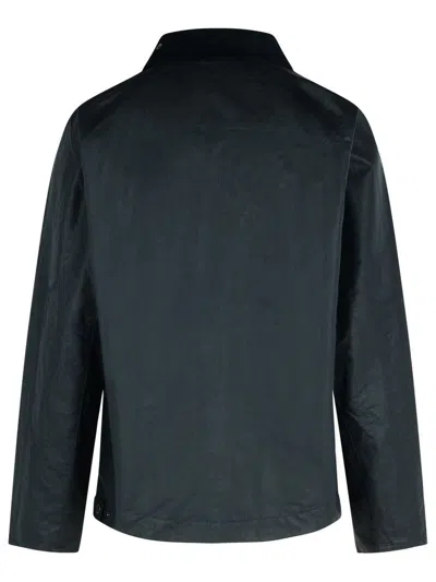 Barbour 'modified' Black Waxed Cotton Jacket In Navy