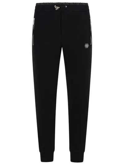 Philipp Plein Jogger Black Cotton Pants In Black