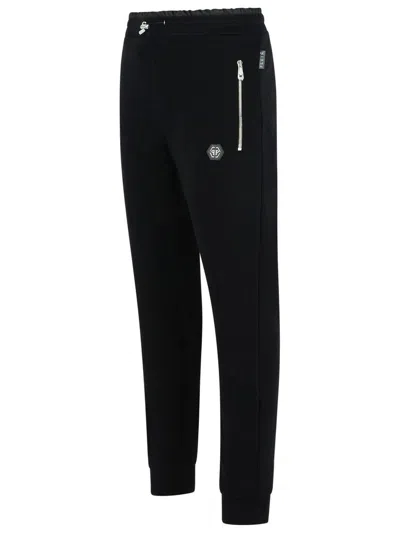 Philipp Plein Jogger Black Cotton Pants In Black