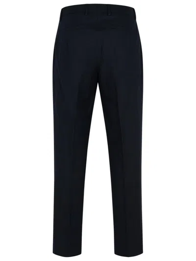 Zegna Premium Cotton Blend Pants In Blue