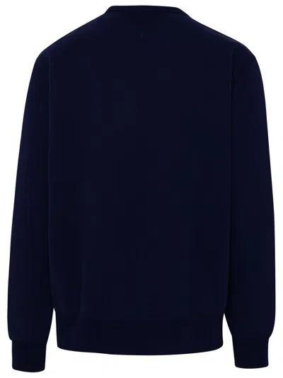 Polo Ralph Lauren Black Crewneck Sweatshirt With Pony Embroidery In Cotton Blend Man In Navy