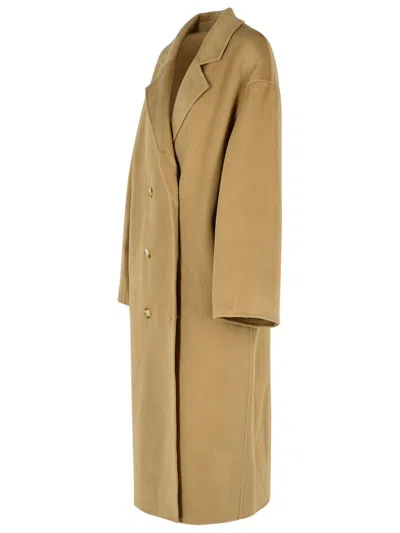 797 Loulou Studio 'borneo' Beige Wool Blend Coat In Beige