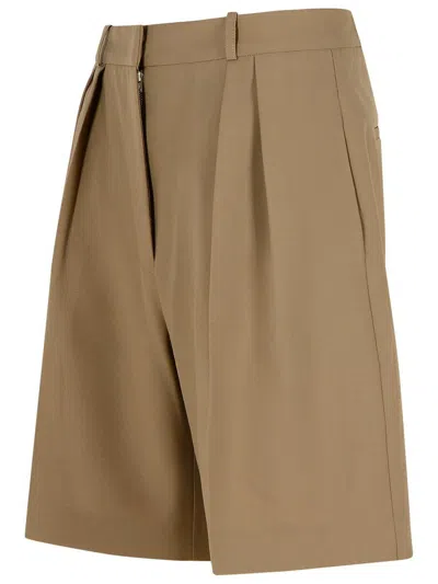 799 Róhe 'tailored' Beige Virgin Wool Shorts In Beige