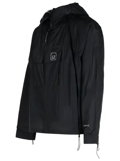C.p. Company 'metropoli' Black Polyamide Jacket Men In Black