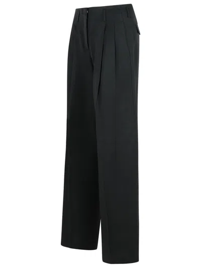 Golden Goose 'palazzo' Black Virgin Wool Pants Women In Black