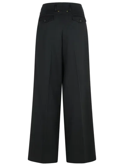 Golden Goose 'palazzo' Black Virgin Wool Pants Women In Black