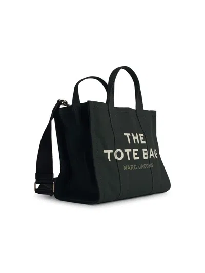 Marc Jacobs 'the Medium Tote' Green Cotton Bag In Green