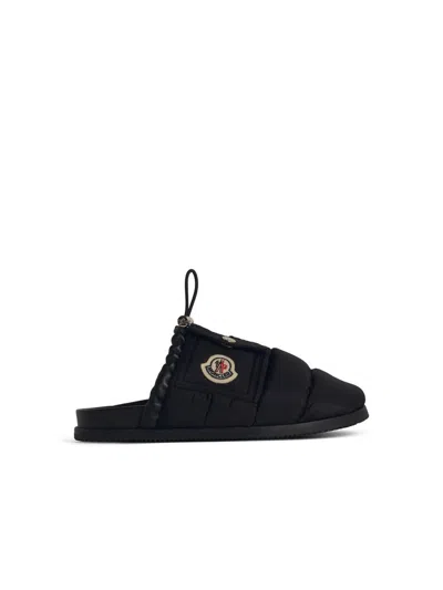 Moncler Mon Pocket Slippers In Black