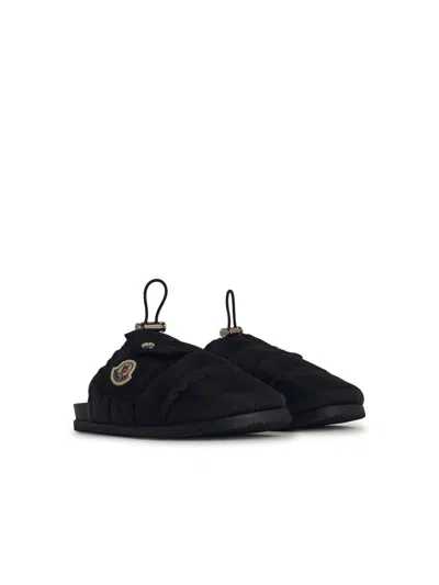Moncler Mon Pocket Slippers In Black