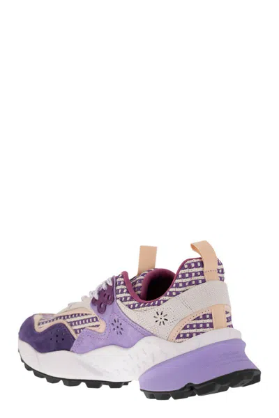 Flower Mountain Kotetsu - Sneakers In Suede And Technical Fabric In Purple