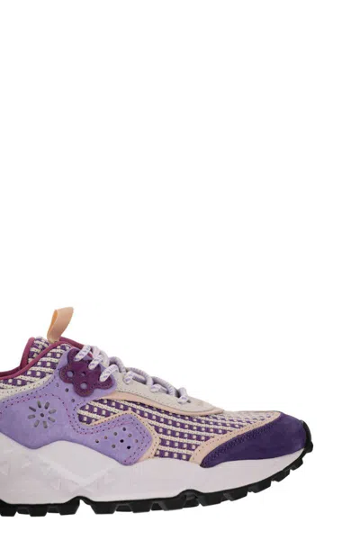 Flower Mountain Kotetsu - Sneakers In Suede And Technical Fabric In Purple