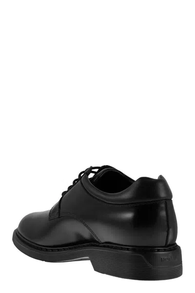 Hogan H576 - Derby Lace-ups With Rubber Bottom In Black