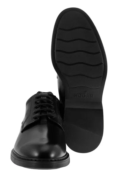 Hogan H576 - Derby Lace-ups With Rubber Bottom In Black