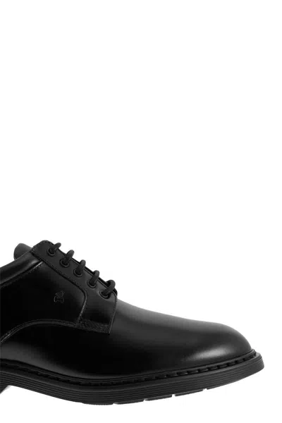 Hogan H576 - Derby Lace-ups With Rubber Bottom In Black